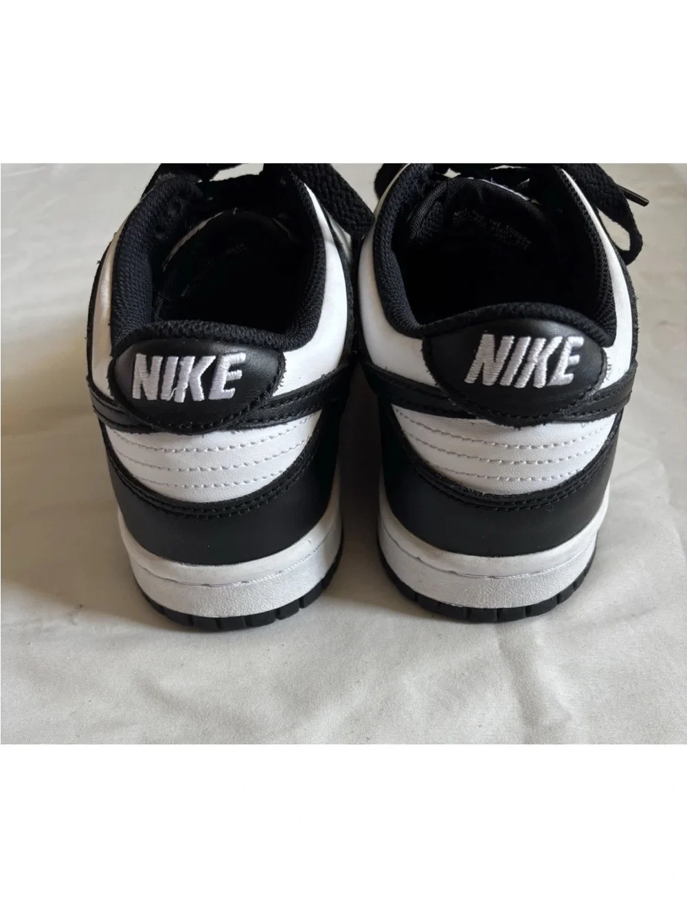 Nike Dunk Low Black/White Unisex 5.5Y/7 Women’s, Leather Low Top CW1590-100